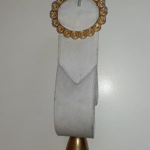 COLLAR VACA CON CAMPANILLA HEBILLA METAL